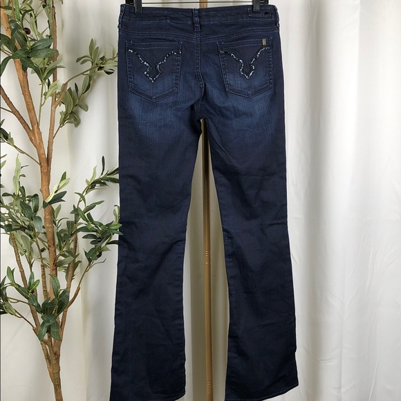 Buffalo David Bitton Dark Indigo Stretch Flared Jeans (B4) - Picture 8 of 13